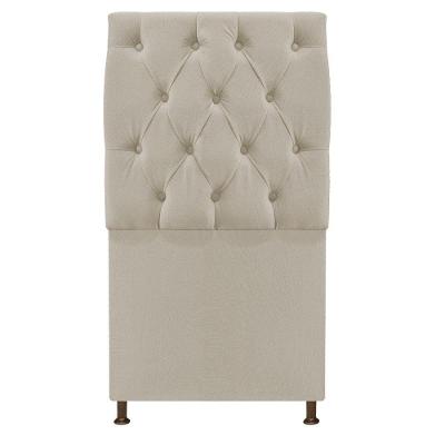 Cabeceira Sofia 90cm Solteiro Suede Bege