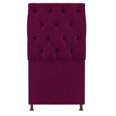 Cabeceira Sofia 90cm Solteiro Suede Bordô