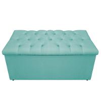 Kit Cabeceira e Calçadeira 90cm Solteiro Azul Tiffany - 6