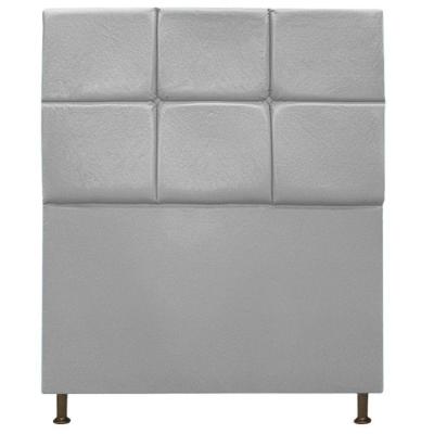 Cabeceira Estofada Damares 90cm Solteiro Botonê Suede Cinza