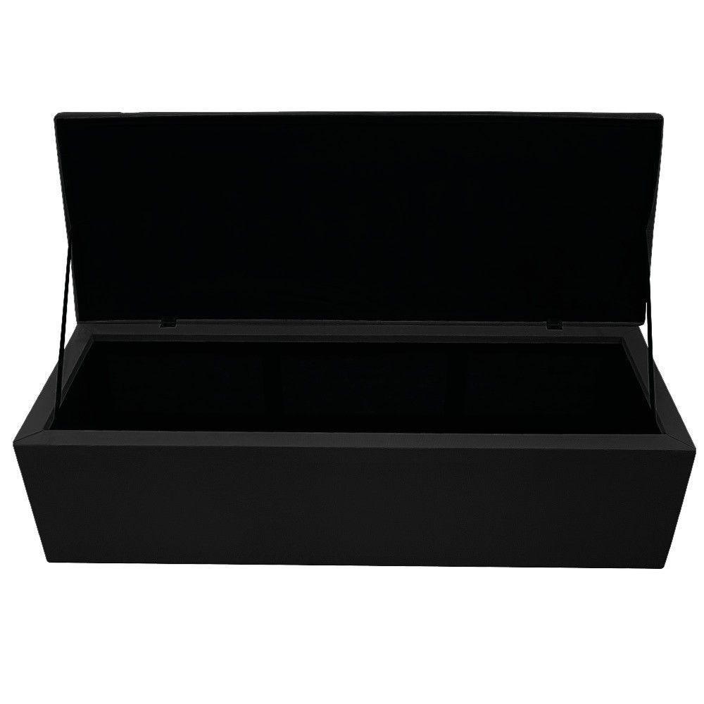 Kit Cabeceira e Calçadeira 195cm King Size Preto - 4