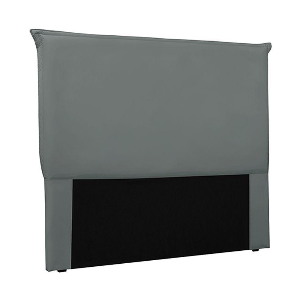 Cabeceira King Size 1,95m Trento Veludo Cinza Gran Belo - 1