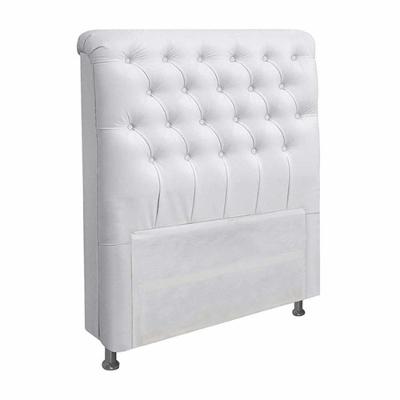 Cabeceira Paris Para Cama Box Solteiro 90 Cm Corino Branco