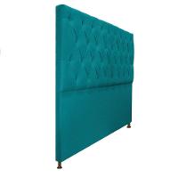 Cabeceira Sofia 160cm Queen Size Suede Azul Turquesa - 8