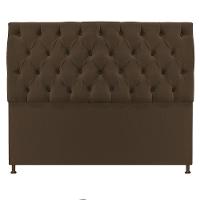Cabeceira Sofia 195cm King Size Suede Marrom - 1