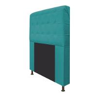 Cabeceira Estofada Dama 160Cm Queen Size Suede Azul Turquesa - 7