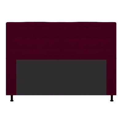 Cabeceira Estofada Dama 160 Cm Queen Size com Botonê Bordô