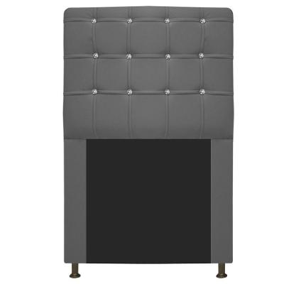 Cabeceira Estofada Dama 90cm Solteiro Corano Cinza
