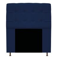Cabeceira Estofada Mel 90cm Solteiro Suede Azul Marinho - 3
