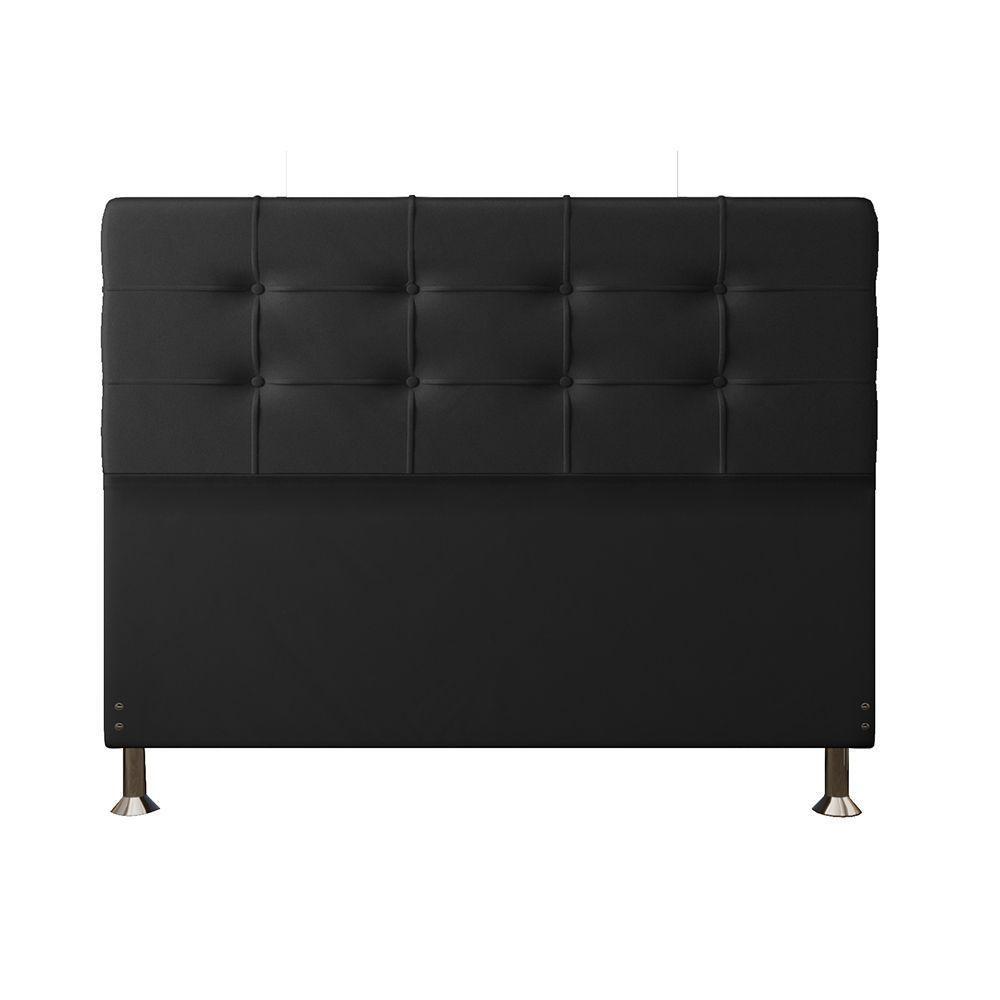Cabeceira Casal 1,60m Atenas Suede Preto Dal Poz Estofados - 5