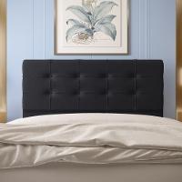 Cabeceira Casal 1,60m Atenas Suede Preto Dal Poz Estofados - 3