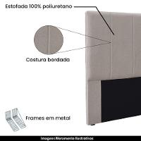 Cabeceira Casal 1,40m Erza Linho Areia - Gran Belo