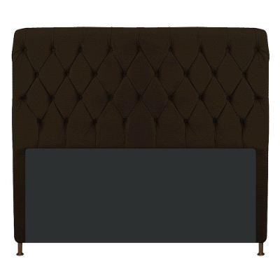 Cabeceira Estofada Cristal 195cm King Size Marrom