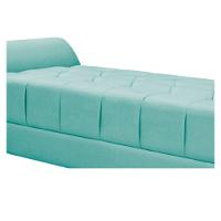 Kit Cabeceira e Recamier 140 Cm Casal Suede Azul Tiffany - 6