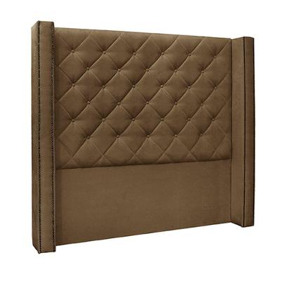 Cabeceira King Size 2,19m Loewe Suede Caramelo - Gran Belo