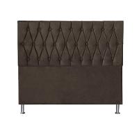 Cabeceira Casal 1,95m Paris Suede Marrom Dal Poz Estofados