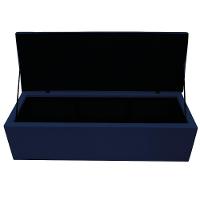 Kit Cabeceira e Calçadeira 195cm King Size Azul Marinho - 5