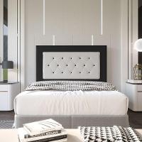 Cabeceira Casal 1,40m Havana Suede Preto Dal Poz Estofados - 1