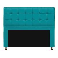 Cabeceira Copenhague 160cm Queen Size Suede Azul Turquesa - 1