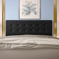 Cabeceira Casal 1,95m Atenas Suede Preto Dal Poz Estofados - 1