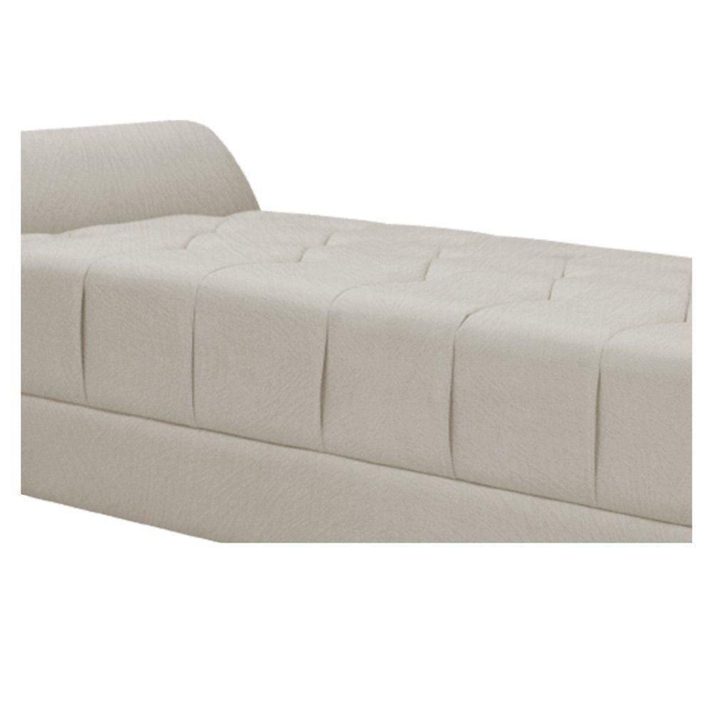 Kit Cabeceira e Recamier 195 Cm King Size Suede Bege - 8