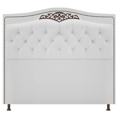 Cabeceira Estofada Yasmim 160 Cm Queen Size Corano Branco