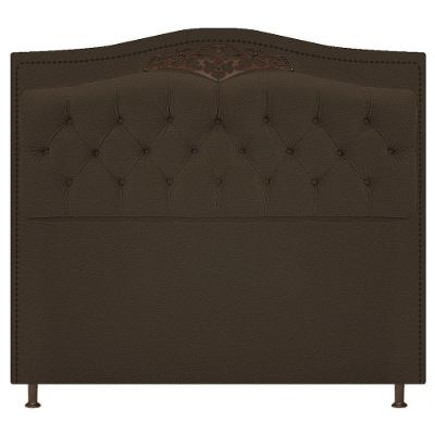 Cabeceira Estofada Yasmim 90cm Solteiro Corano Marrom
