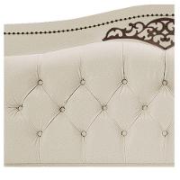 Kit Cabeceira e Calçadeira Yasmim 140cm Casal Corano Bege - 12