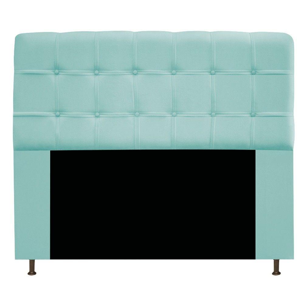 Cabeceira Estofada Mel 195 Cm King Size Suede Azul Tiffany - 5