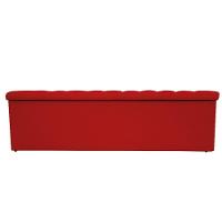 Kit Cabeceira e Calçadeira Baú Mel 195cm King Size Vermelho - 9