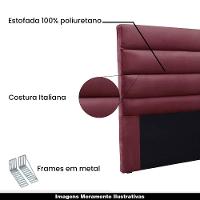Cabeceira Decorativa Queen Size 1,60m Guess Veludo Vinho - 3