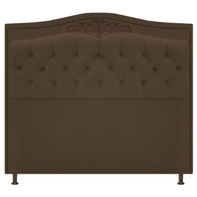 Cabeceira Estofada Yasmim 160 Cm Queen Size Suede Marrom