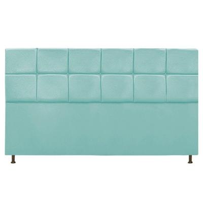 Cabeceira Estofada Damares 195 Cm King Size Azul Tiffany