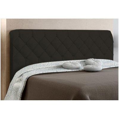 Cabeceira Box Solteiro 90cm Paris Amassado Chocolate