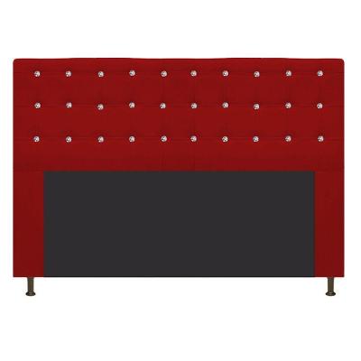 Cabeceira Estofada Dama 160 cm Queen Size Vermelho