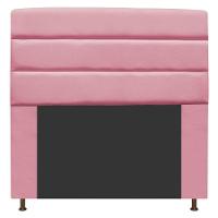 Cabeceira Estofada Turim 160cm Queen Size Suede Rosa Bebê - 2