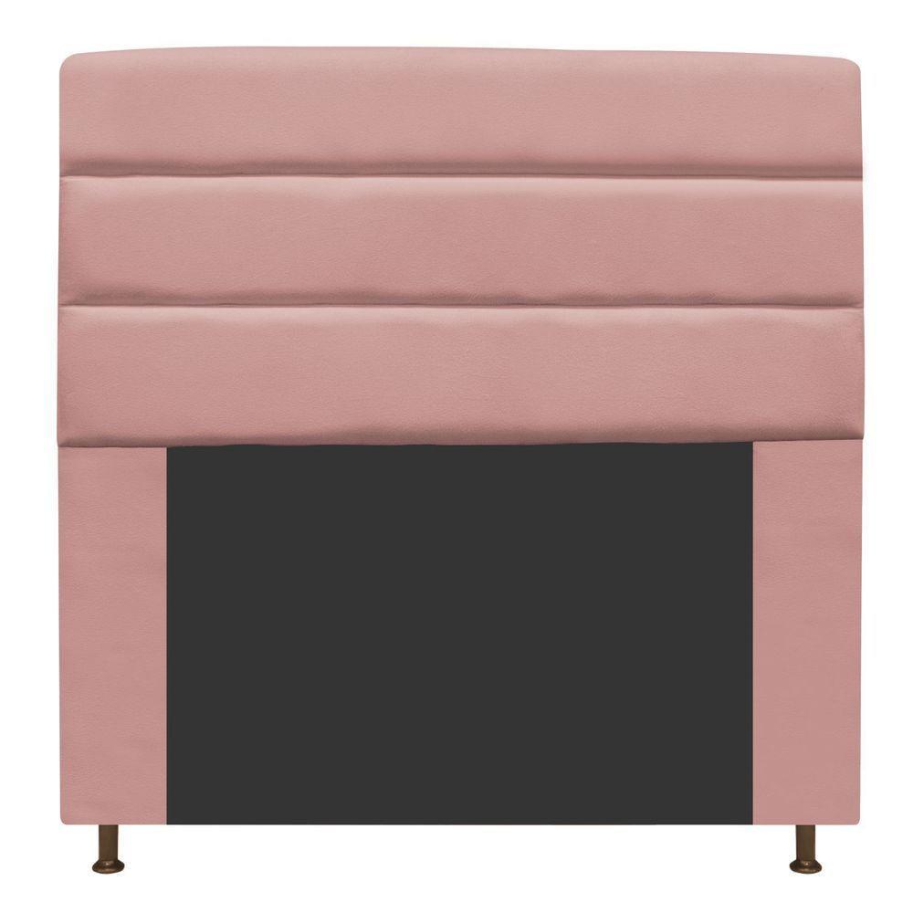Cabeceira Estofada Turim 160cm Queen Size Suede Rosê - 1