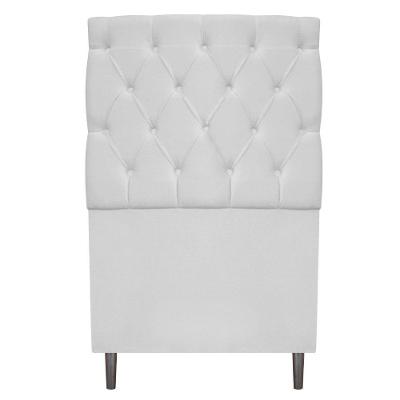Cabeceira Estofada Liverpool 90 Cm Corano Branco Adj Decor