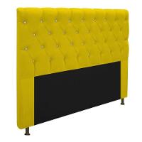Cabeceira Estofada Cristal 195cm King Size Amarelo - 7
