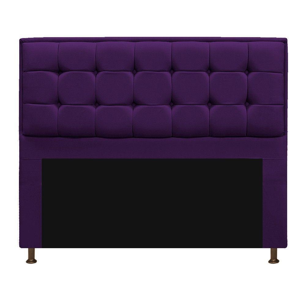 Cabeceira Copenhague 160cm Queen Size Suede Roxo - 1