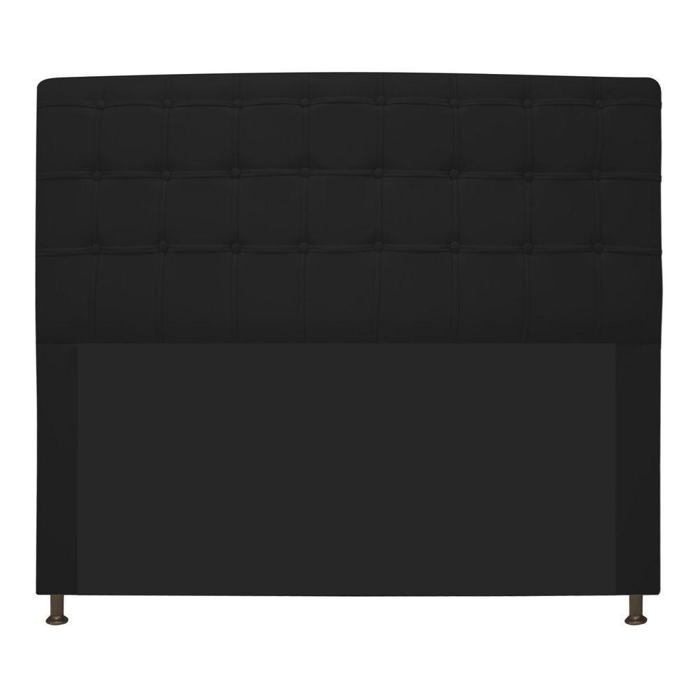 Cabeceira Estofada Dama 160cm Queen Size Preto - 2