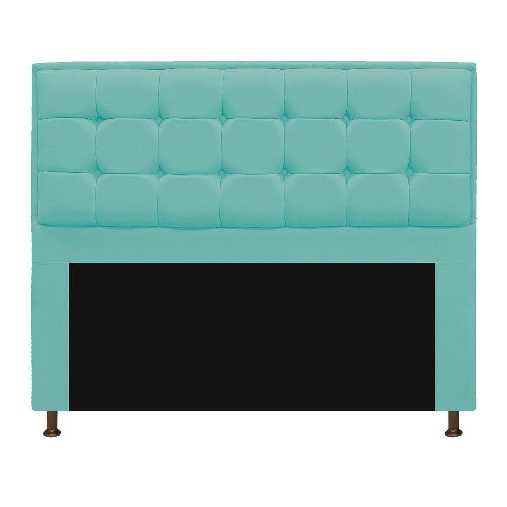 Cabeceira Copenhague 160cm Queen Size Suede Azul Tiffany - 3