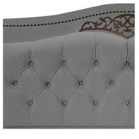 Kit Cabeceira e Calçadeira Yasmim 195 cm King Size Cinza - 7