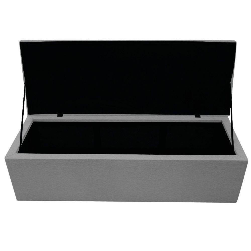 Kit Cabeceira e Calçadeira 195cm King Size Cinza Adj Decor - 7