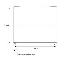 Cabeceira Estofada Dama 160cm Queen Size Cinza - 9