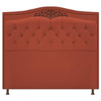 Cabeceira Estofada Yasmim 140 Cm Casal Suede Terracota - 2
