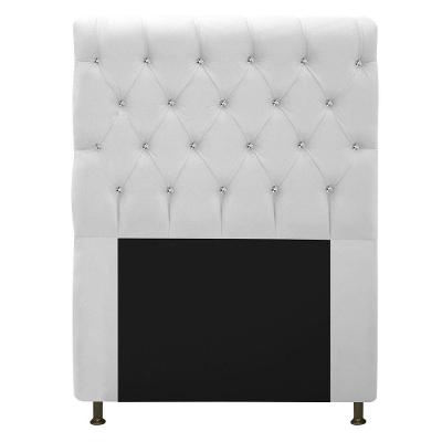 Cabeceira Estofada Cristal 90cm Solteiro Branco