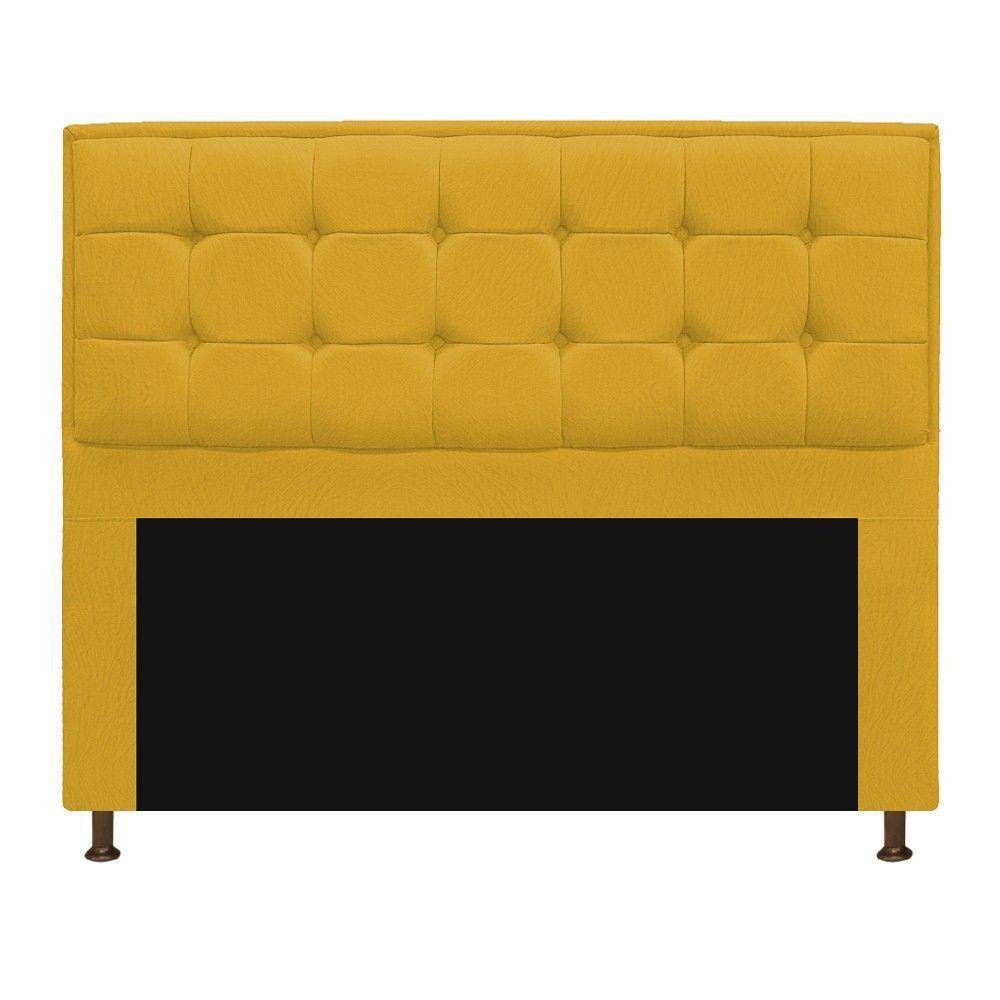 Cabeceira Copenhague 160cm Queen Size Suede Amarelo - 1