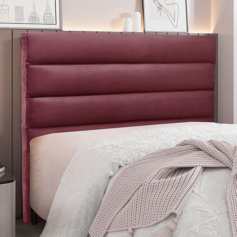 Cabeceira King Size 1,95m Guess Veludo Vinho Gran Belo - 2