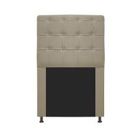 Cabeceira Estofada Dama 90cm Solteiro Botonê Corano Bege - 3